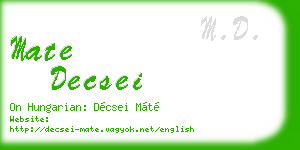 mate decsei business card