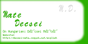 mate decsei business card